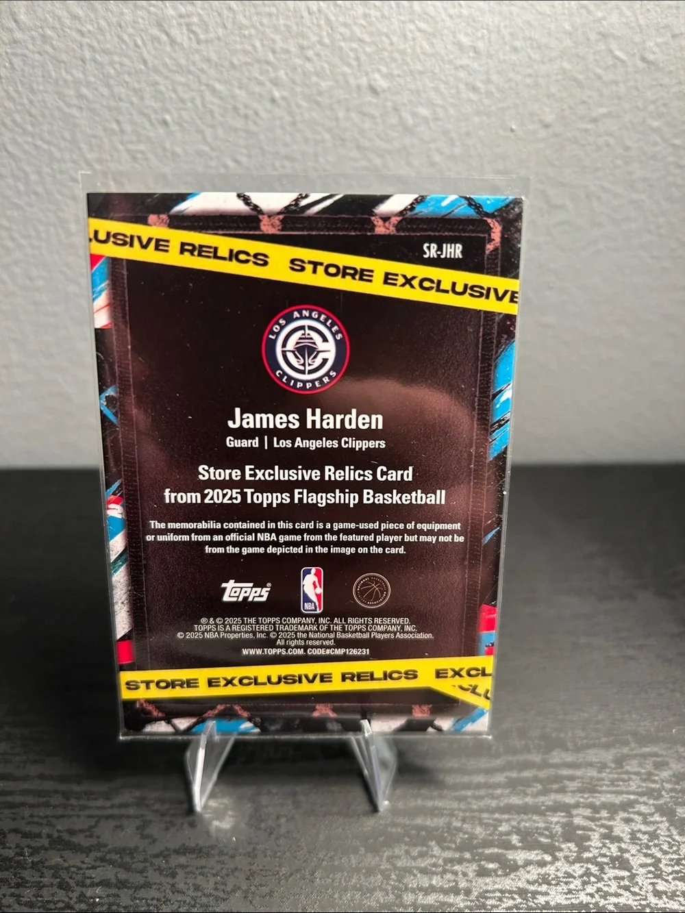 James Harden LA Clippers Store Exclusive Relic Card with Blue Jersey Swatch43/50 - Picture 3 of 3